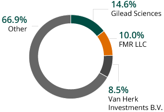 Major shareholders on 31 December 2016 (pie chart)